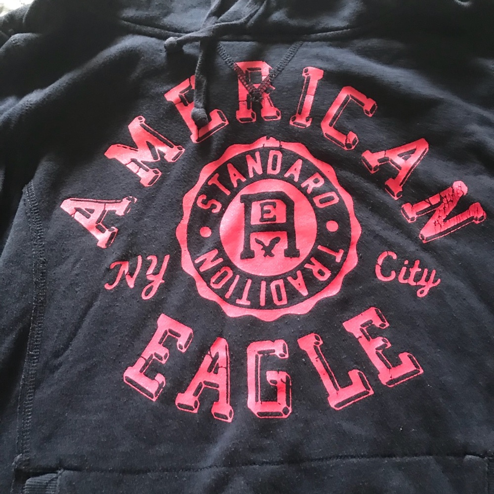 Classic navy American Eagle hoodie sweatshirt